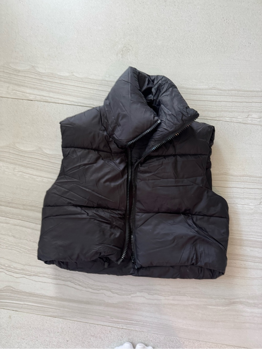 Black Quilted Puffer Vest